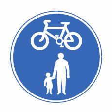 Cycle lane pedestrians